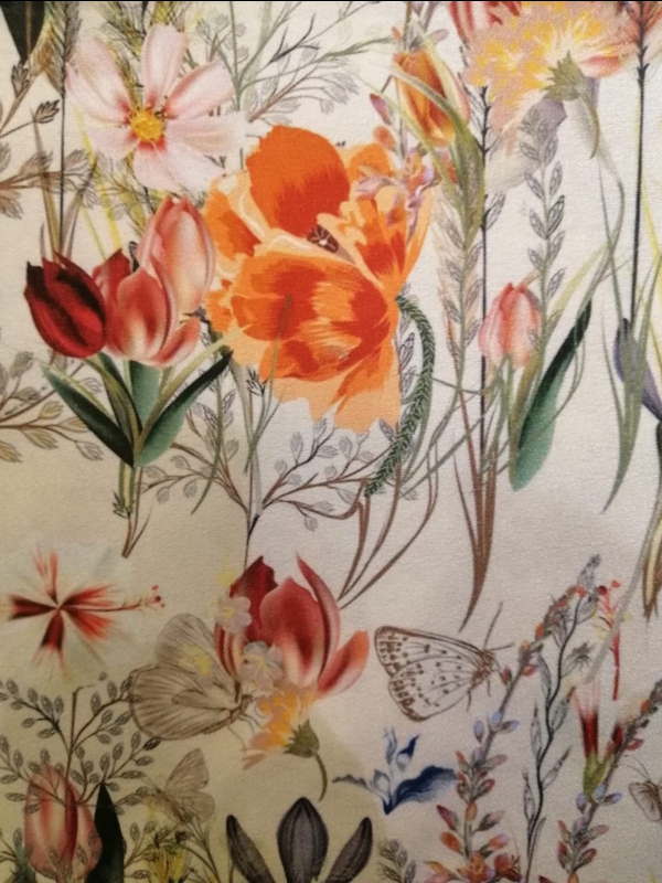 Golden Flora Digital Print curtains