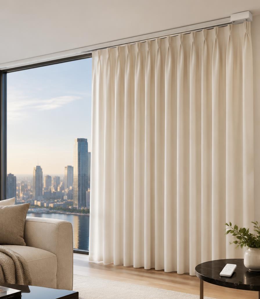 Silent Glide Motorized Track curtains